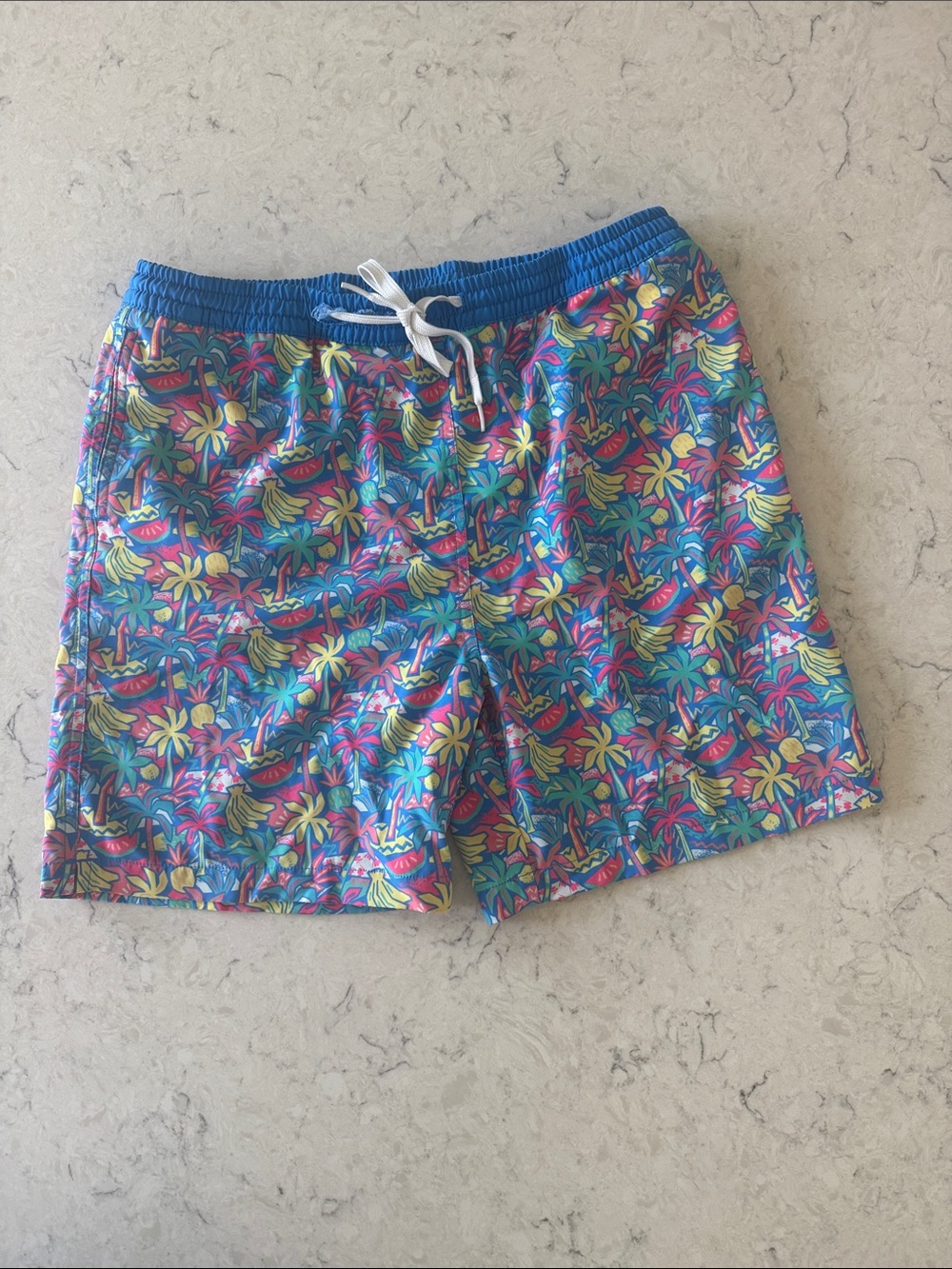 Chubbies Youth XL 18-20 Tropical Floral Swim Trunks - Blue Multicolor